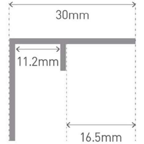 Multipanel Classic Invisible 11mm Wall Panel Internal Corner Trim Type 101 Mill Finish