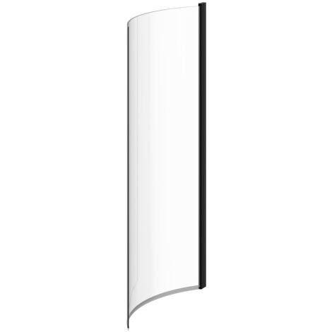 Wholesale Domestic Plage Matt Black 720mm Single Section Curved P Shaped Bath Shower Screen