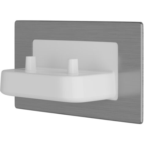 Proofvision Brushed Steel In-Wall Twin Electric Toothbrush Charger - PV11P-BS-FR