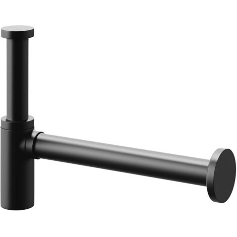Colore Round Matt Black Basin Bottle Trap