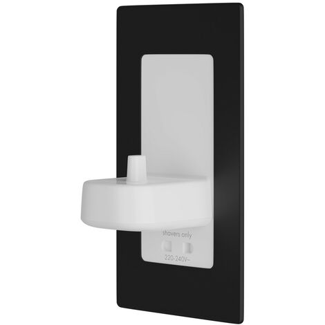 Proofvision Black Metal In-wall Electric Toothbrush Charger And Shaver 