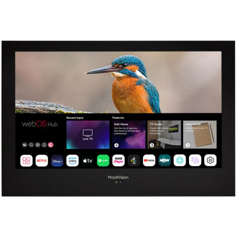 ProofVision Premium Black 19" Waterproof Bathroom Smart Television - PVB19BW