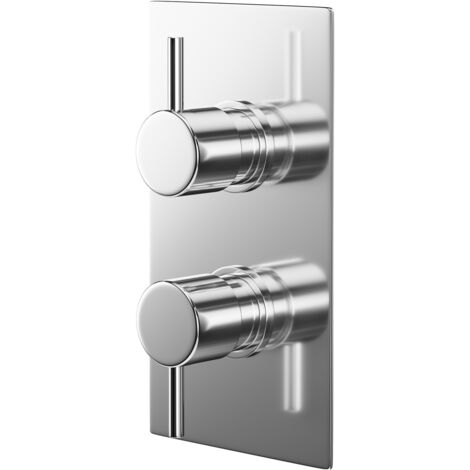 Wholesale Domestic Circo Polished Chrome Concealed Twin Thermostatic Shower Valve - 1 Outlet (1/5)