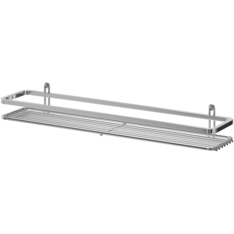 Polished Chrome Corner Mounted Double Basket Shower Shelf Bathroom