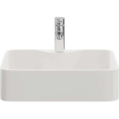 Wholesale Domestic Azores 480mm x 370mm Square Countertop Basin with 1 Tap Hole