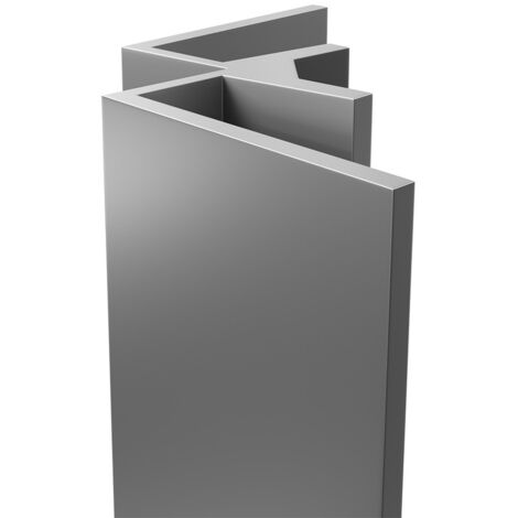 WholePanel 10mm Silver Wall Panel Internal Corner Trim