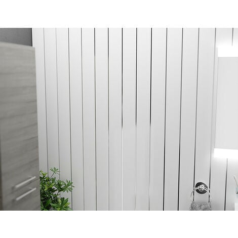 WholePanel 6mm Gloss White with Silver Strip 200mm x 2700mm Pack of 5 Wall and Ceiling Panels - White/Silver