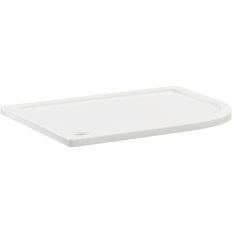 Wholesale Domestic Pearlstone 1200mm x 900mm x 40mm Right Hand Offset Quadrant Shower Tray (1/4)