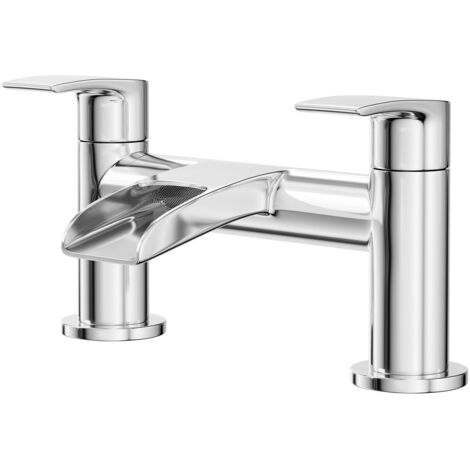Wholesale Domestic Halo Polished Chrome Waterfall Bath Filler Tap (1/5)