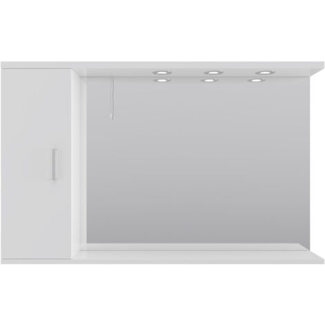 Alexander James 1200mm x 750mm Downlit Vanity Mirror with Storage