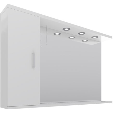 Alexander James 1200mm x 750mm Downlit Vanity Mirror with Storage