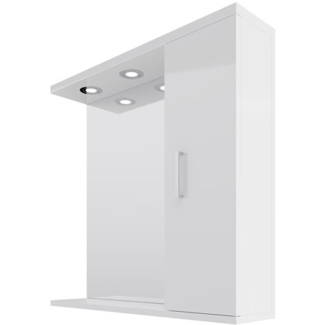 Alexander James 750mm x 750mm Downlit Vanity Mirror with Storage