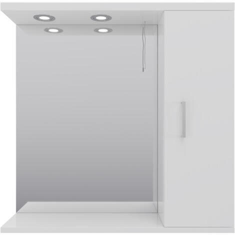 Alexander James 750mm x 750mm Downlit Vanity Mirror with Storage