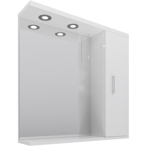 Alexander James 750mm x 750mm Downlit Vanity Mirror with Storage