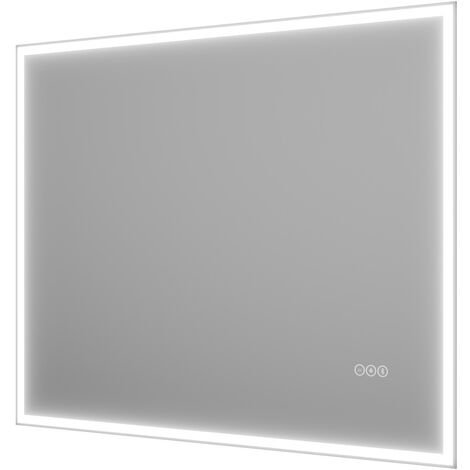 Dionysus 1000mm x 800mm Bluetooth Mirror with Demister - Chrome
