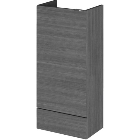 Hudson Reed Fusion Compact Anthracite Woodgrain 400mm Single Door Storage Unit - OFF583 (1/2)