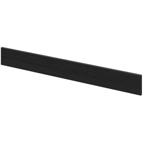 Hudson Reed Fusion Charcoal Black Woodgrain 1250mm Fitted Plinth - OFF691 (1/2)