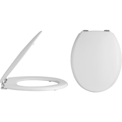 Nuie Traditional Toilet Seat with Chrome Hinges - NTS302