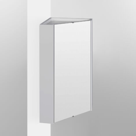 Nuie Mayford Gloss White 459mm Corner Mirror Cabinet - NVC118 (1/5)