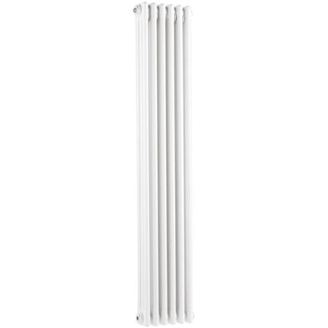 Old London 1500mm x 287mm Gloss White Colosseum Triple Column Radiator - HX308