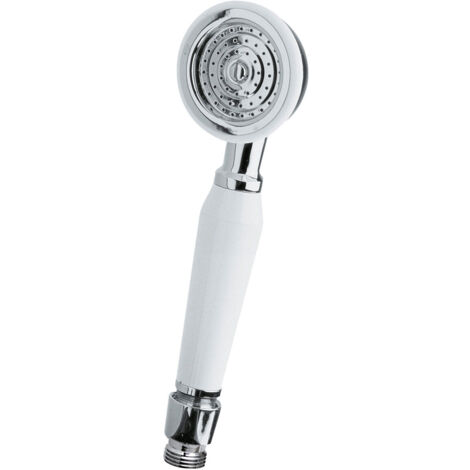 Old London Chrome and White Handle Small Shower Handset - A3221 (1/5)