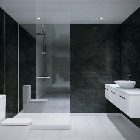 Multipanel Classic Riven Slate 2400mm x 900mm Unlipped Bathroom Wall Panel