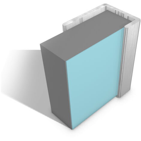 Multipanel Classic 11mm Wall Panel End Cap Trim Type C Satin Anodised