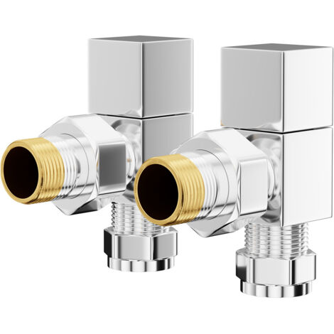 Wholesale Domestic Dias Chrome Square Angled Radiator Valves (1/5)