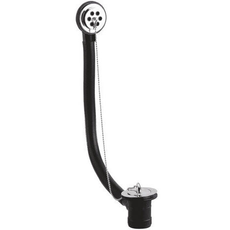 Nuie Chrome Standard Bath Waste and Overflow with Plug and Ball Chain - E396 (1/5)