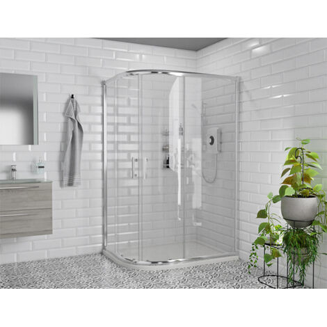 Wholesale Domestic Series 6 Chrome 1200mm x 900mm 2 Door Offset Quadrant Shower Enclosure (1/5)