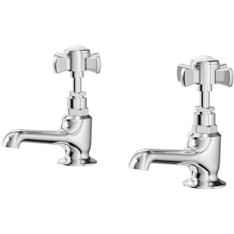 Windsor Traditional Polished Chrome Basin Taps Pair