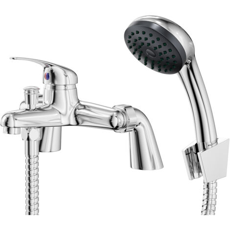 Wholesale Domestic Riviera Polished Chrome Bath Shower Mixer Tap with Shower Kit (1/5)