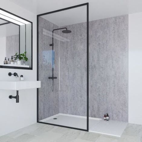 Multipanel Linda Barker Concrete Elements 2400mm x 1200mm Unlipped Bathroom Wall Panel