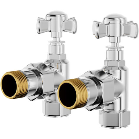 Wholesale Domestic Dias Chrome Traditional Angled Radiator Valves