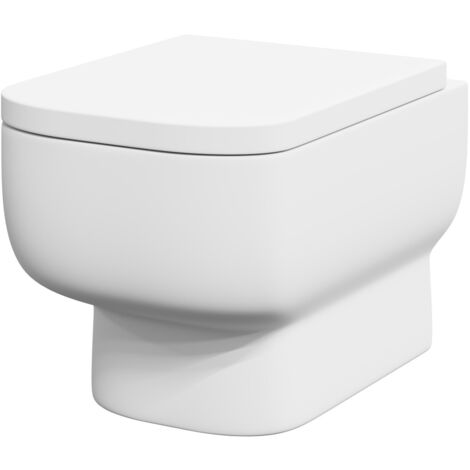 Wholesale Domestic Sirus Rimless Wall Hung Toilet Pan with Soft Close Toilet Seat (1/5)