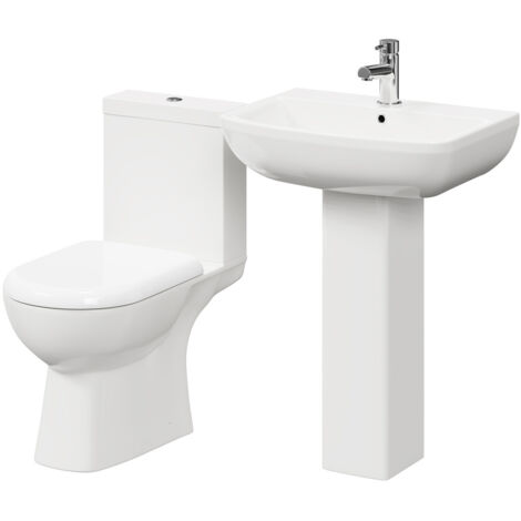 Wholesale Domestic Ailsa 600mm Full Pedestal Basin and Toilet Suite