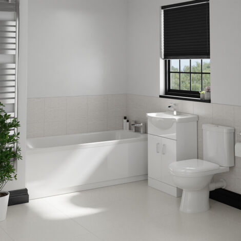 Wholesale Domestic James 1700mm Straight Bath Bathroom Suite (1/3)