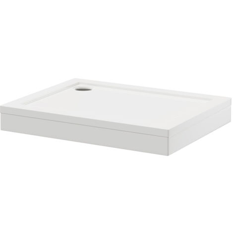 Wholesale Domestic Pearlstone 1000mm x 760mm x 40mm Rectangular Shower Tray and Plinth (1/4)
