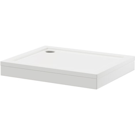 Wholesale Domestic Pearlstone 1000mm x 800mm x 40mm Rectangular Shower Tray and Plinth (1/4)