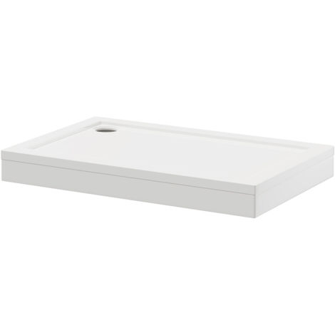 Wholesale Domestic Pearlstone 1200mm x 760mm x 40mm Rectangular Shower Tray and Plinth (1/4)