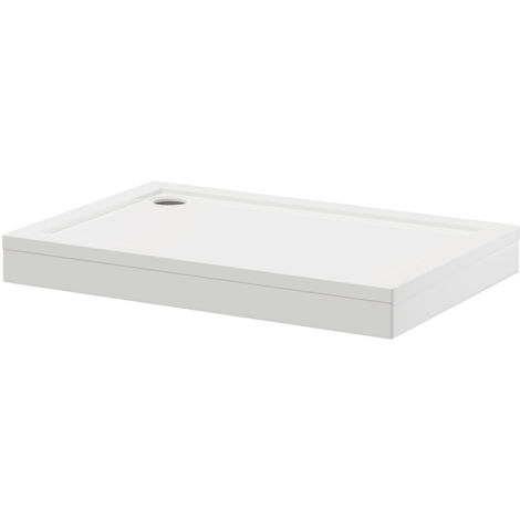 Wholesale Domestic Pearlstone 1200mm x 800mm x 40mm Rectangular Shower Tray and Plinth (1/4)