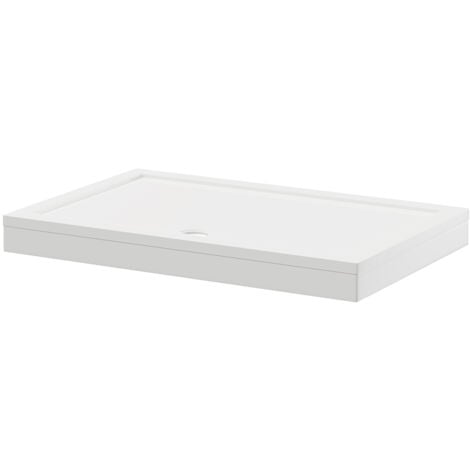 Hudson Reed Rectangular 1100 x 900 x 40 Pearlstone Shower Tray with Riser  Kit