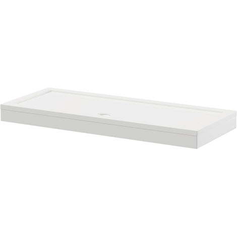 Wholesale Domestic Pearlstone 1700mm x 700mm x 40mm Rectangular Shower Tray and Plinth (1/5)
