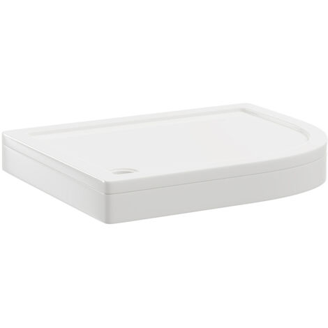 Wholesale Domestic Pearlstone 1000mm x 800mm x 40mm Right Hand Offset Quadrant Shower Tray and ...