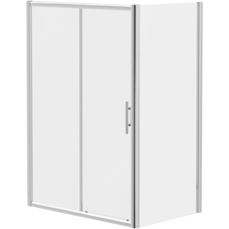 Wholesale Domestic Series 8 Plus Chrome 1400mm x 900mm Sliding Door Shower Enclosure (1/5)
