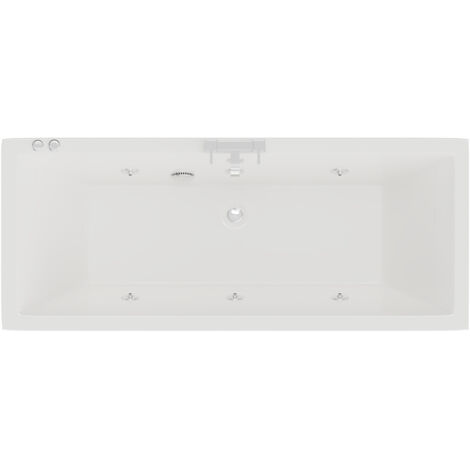 Wholesale Domestic Square 1700mm x 700mm 6 Jet Chrome V-Tec Double Ended Whirlpool Bath (1/5)