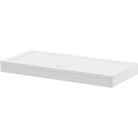 Wholesale Domestic Pearlstone 1600mm x 700mm x 40mm Rectangular Shower Tray and Plinth (1/5)