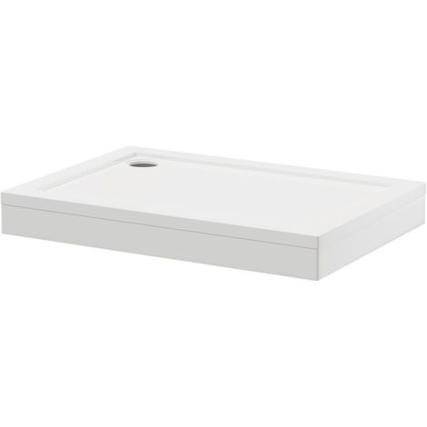 Wholesale Domestic Pearlstone 1100mm x 760mm x 40mm Rectangular Shower Tray and Plinth (1/4)