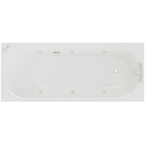 Wholesale Domestic Compact 1700mm x 700mm 6 Jet Chrome V-Tec Single Ended Whirlpool Bath (1/5)