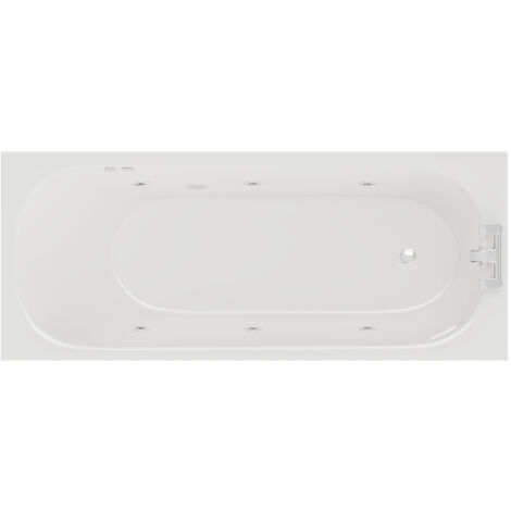 Wholesale Domestic Compact 1600mm x 700mm 6 Jet Chrome Flat Jet Single Ended Whirlpool Bath (1/5)